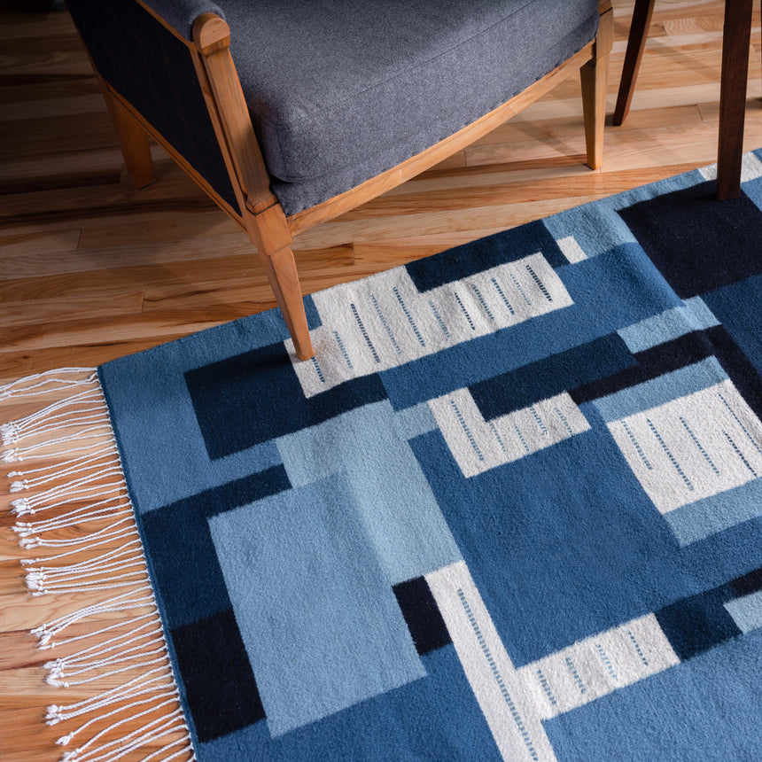 Francisco Bautista - Bauhaus Rug (Blue) Rug Day in the Life Gallery
