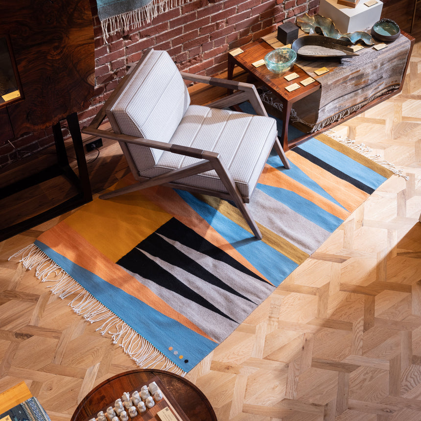 Francisco Bautista - Handwoven Geometric Rug Rug Day in the Life Gallery 