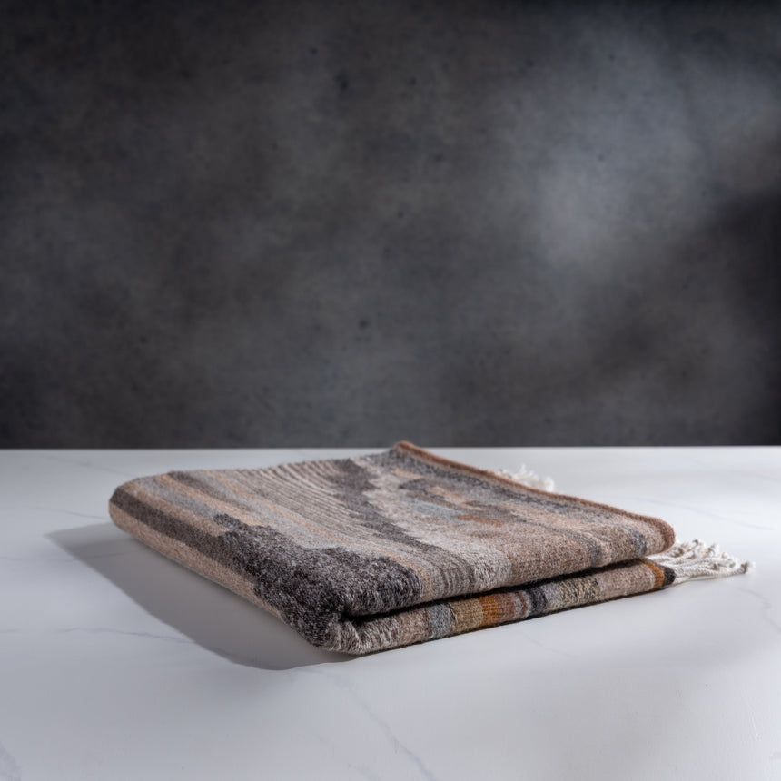 Francisco Bautista - Handwoven Natural Wool/Walnut Rug Rug Day in the Life Gallery