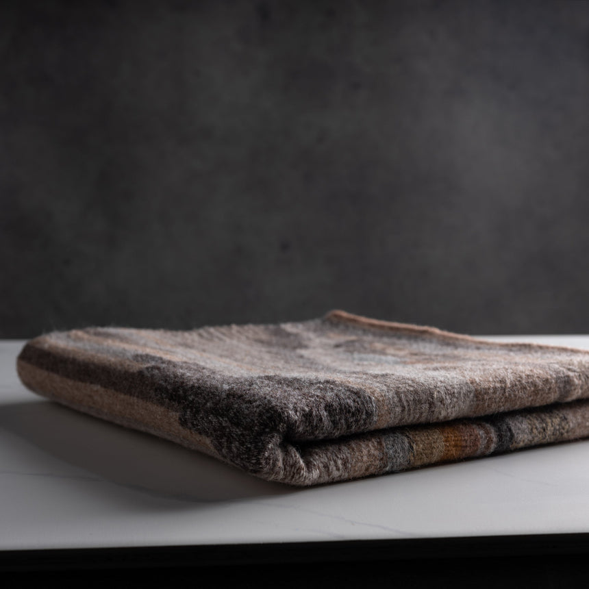 Francisco Bautista - Handwoven Natural Wool/Walnut Rug Rug Day in the Life Gallery