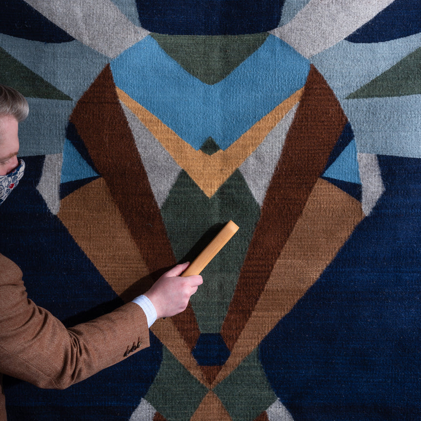Francisco Bautista - Handwoven Stag Rug Rug Day in the Life Gallery