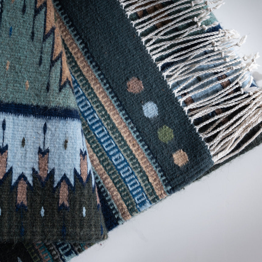 Francisco Bautista - Handwoven Zapotec Rug (Runner) Rug Day in the Life Gallery
