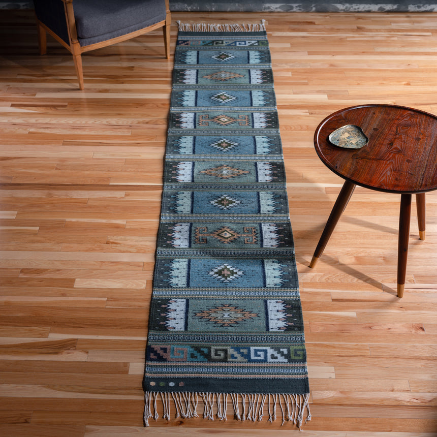 Francisco Bautista - Handwoven Zapotec Rug (Runner) Rug Day in the Life Gallery 