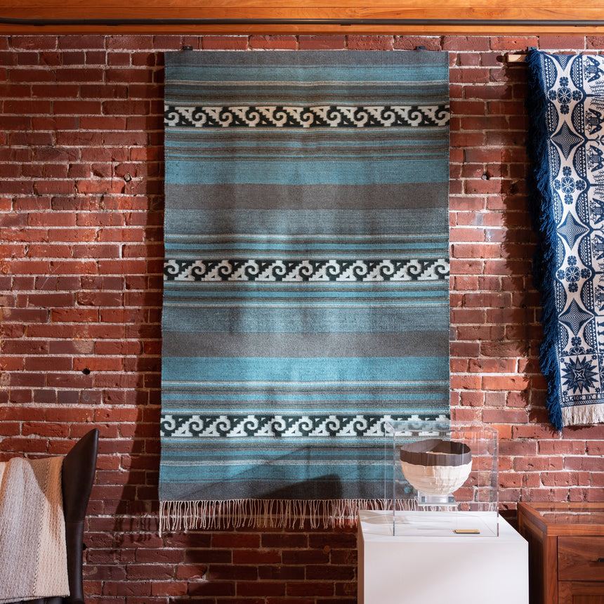 Francisco Bautista - Handwoven Zapotec Stripe Rug Rug Day in the Life Gallery