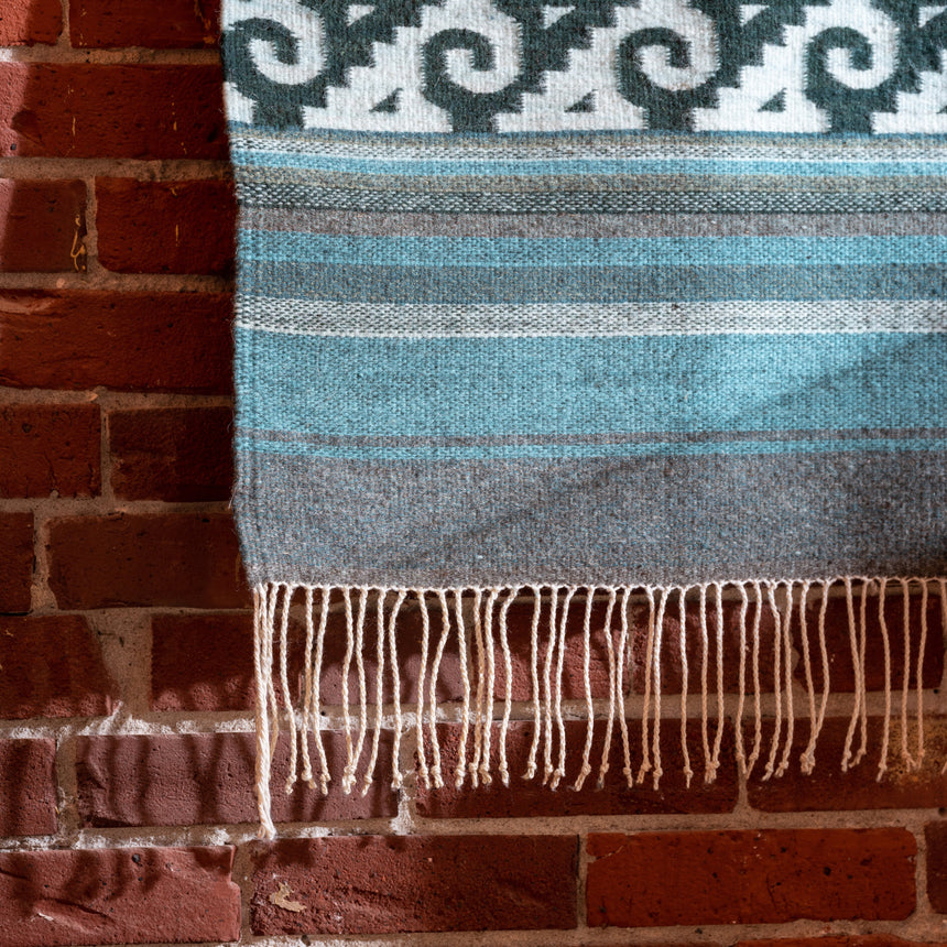 Francisco Bautista - Handwoven Zapotec Stripe Rug Rug Day in the Life Gallery