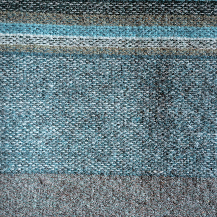 Francisco Bautista - Handwoven Zapotec Stripe Rug Rug Day in the Life Gallery
