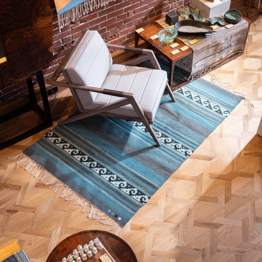 Francisco Bautista - Handwoven Zapotec Stripe Rug Rug Day in the Life Gallery