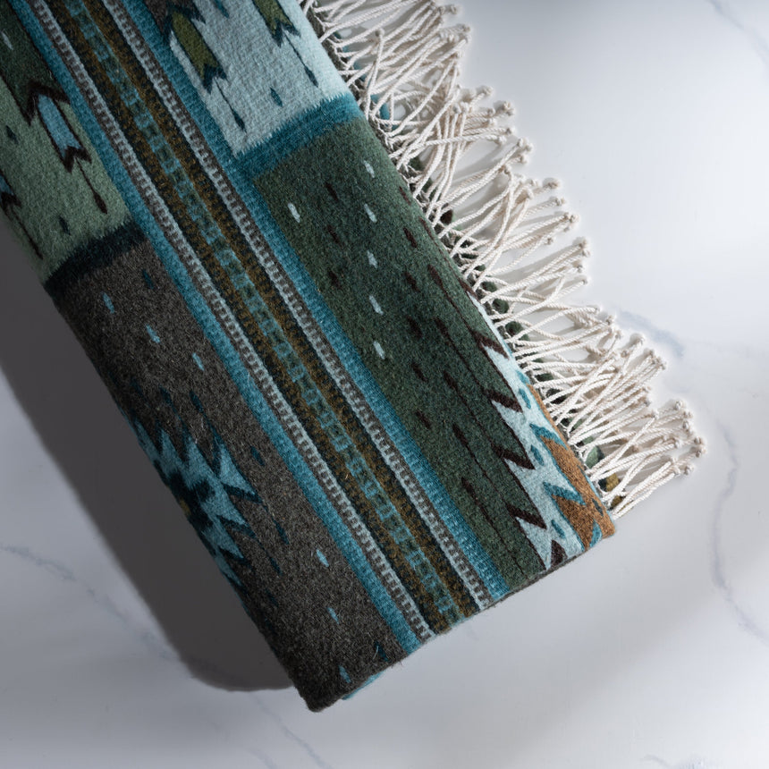 Francisco Bautista - Large Handwoven Zapotec Rug Rug Day in the Life Gallery