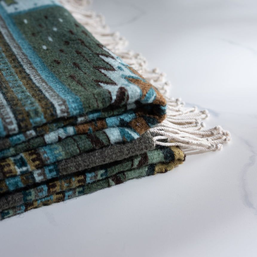 Francisco Bautista - Large Handwoven Zapotec Rug Rug Day in the Life Gallery