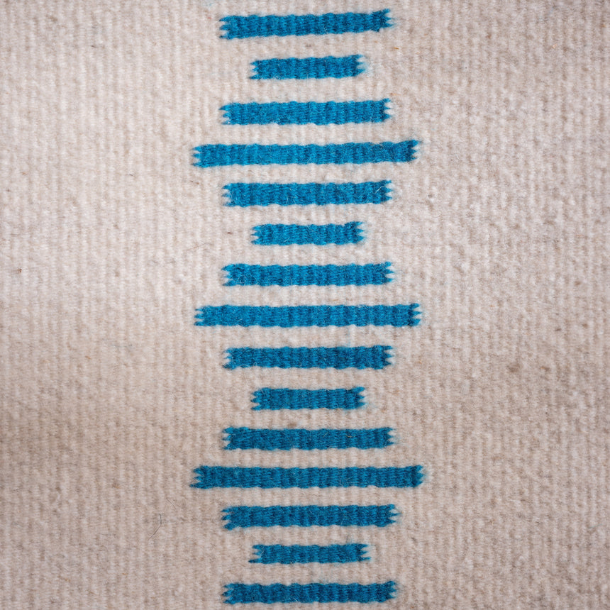 Francisco & Laura Bautista - Handwoven Modern Blue Rug Rug Day in the Life Gallery