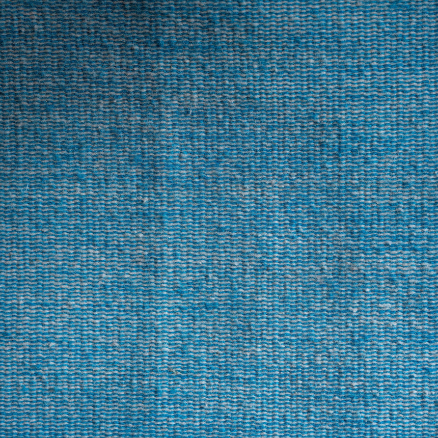 Francisco & Laura Bautista - Handwoven Modern Blue Rug Rug Day in the Life Gallery