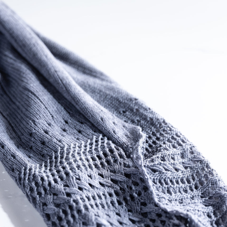 Helen Howe - Grey Lace Shawl Scarf Day in the Life Gallery