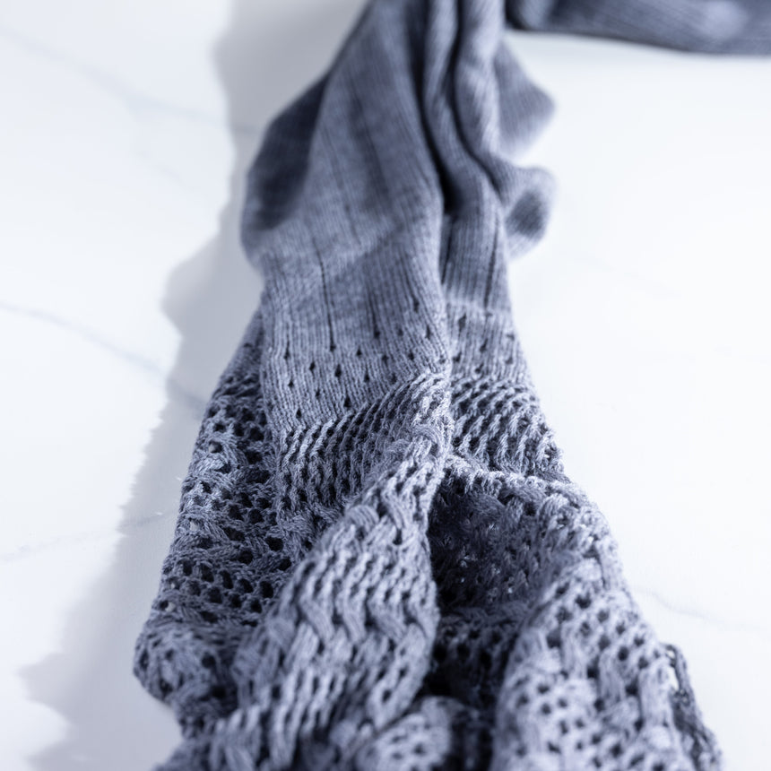 Helen Howe - Grey Lace Shawl Scarf Day in the Life Gallery