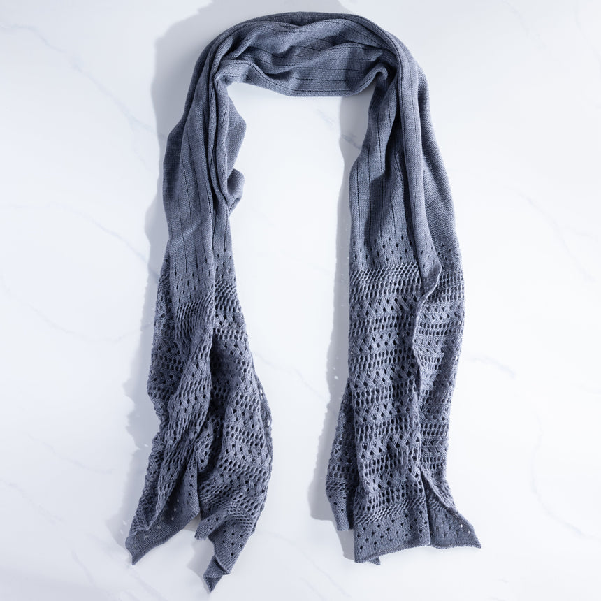 Helen Howe - Grey Lace Shawl Scarf Day in the Life Gallery
