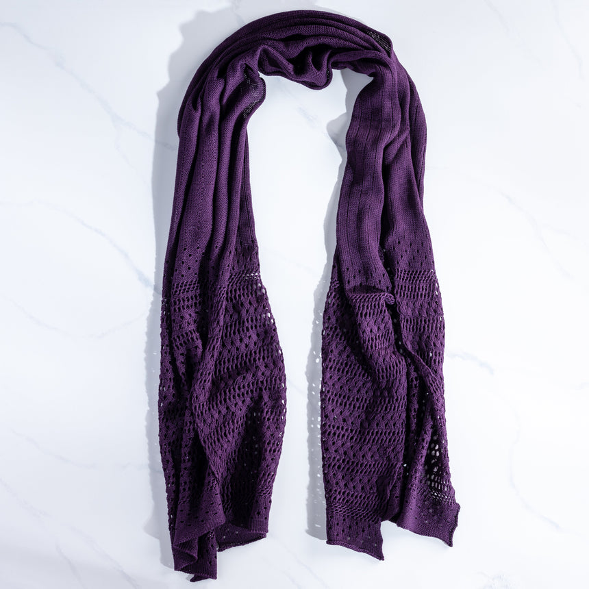 Helen Howe - Purple Lace Shawl Scarf Day in the Life Gallery