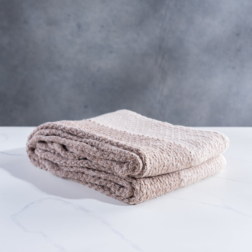 Helen Howe - Tuck Rib Throw (Camel/Sand) Throw Blanket Day in the Life Gallery