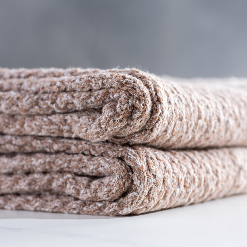 Helen Howe - Tuck Rib Throw (Camel/Sand) Throw Blanket Day in the Life Gallery