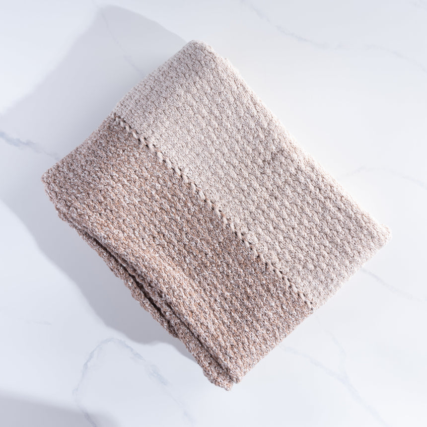 Helen Howe - Tuck Rib Throw (Camel/Sand) Throw Blanket Day in the Life Gallery