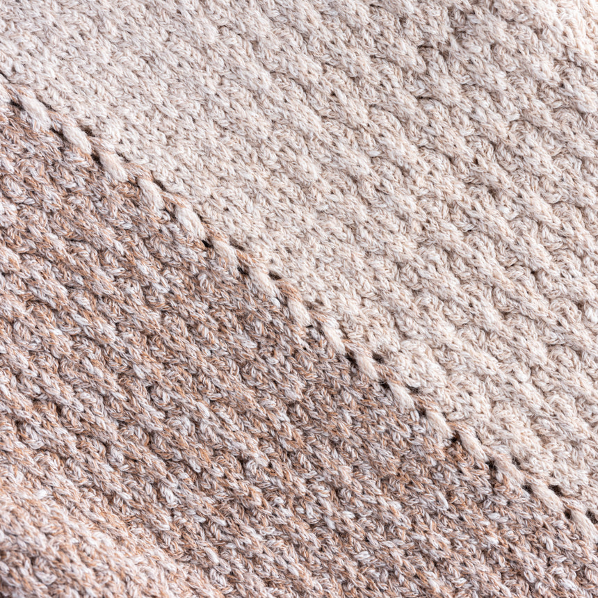 Helen Howe - Tuck Rib Throw (Camel/Sand) Throw Blanket Day in the Life Gallery