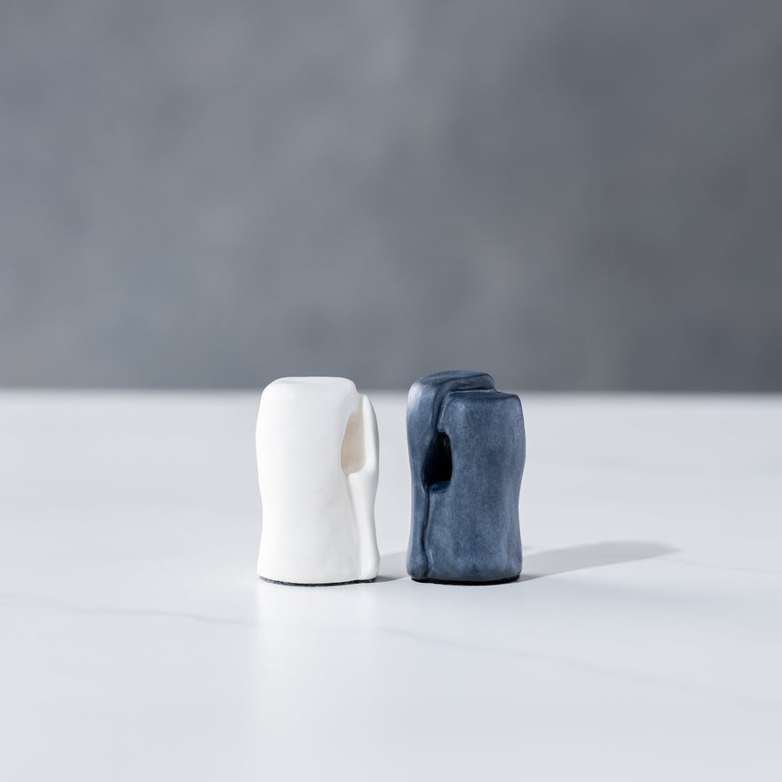 Jenny Poston - Modernist Porcelain Chess Set & Board Chess Set Day in the Life Gallery and Design Studio