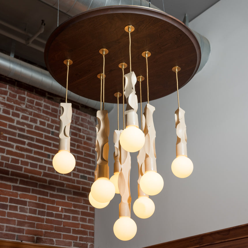 Jenny Poston - Sinuous Chandelier Chandelier Day in the Life Gallery and Design Studio