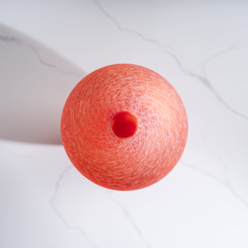 John Geci - Red "Merletto" Vase Glass Bowl Day in the Life Gallery