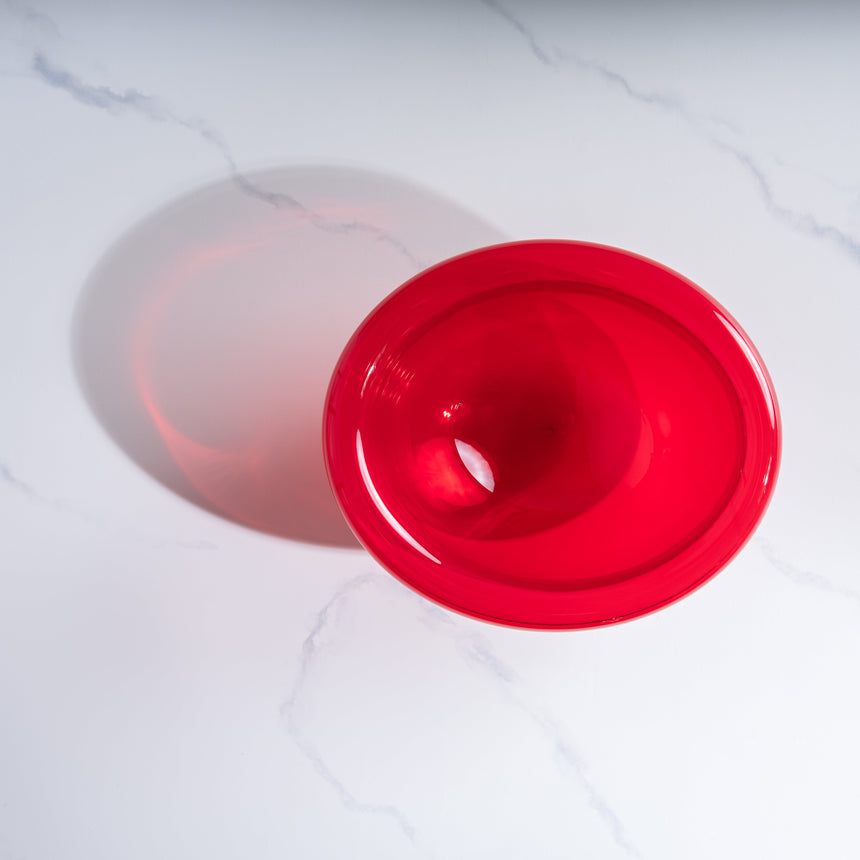 John Geci - Solid Red Eclipse Bowl Glass Bowl Day in the Life Gallery
