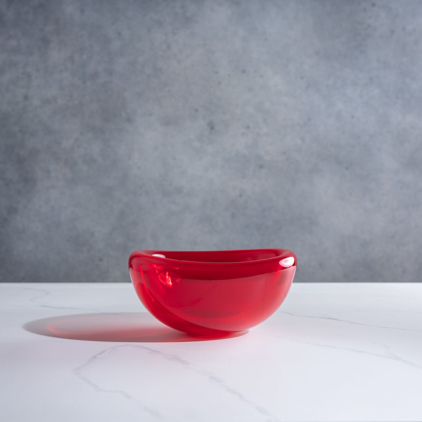 John Geci - Solid Red Eclipse Bowl Glass Bowl Day in the Life Gallery