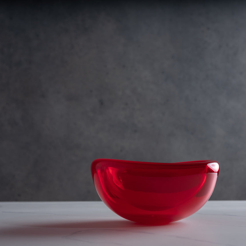 John Geci - Solid Red Eclipse Bowl Glass Bowl Day in the Life Gallery