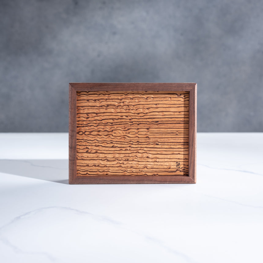 John Henry Souza - Walnut/Zebra Wood Tray Wood Tray Day in the Life Gallery