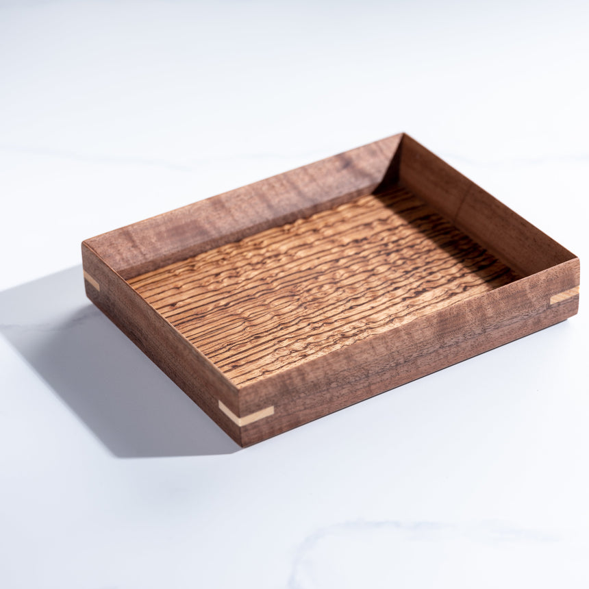 John Henry Souza - Walnut/Zebra Wood Tray Wood Tray Day in the Life Gallery