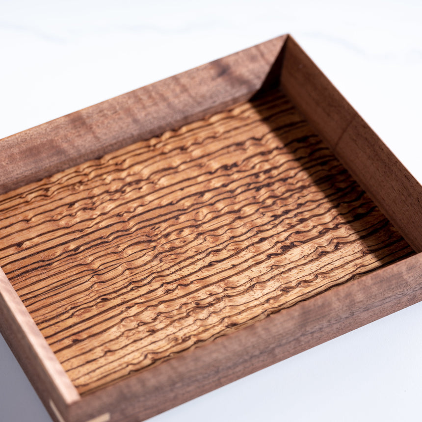 John Henry Souza - Walnut/Zebra Wood Tray Wood Tray Day in the Life Gallery