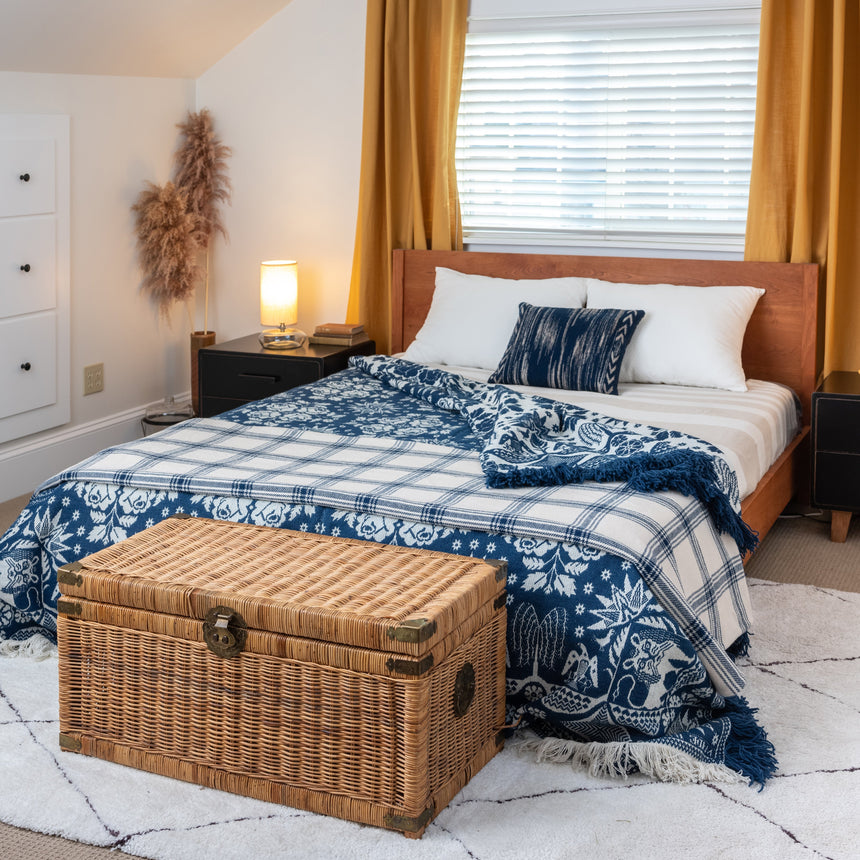 Justin Squizzero - Handwoven Indigo Coverlet Blanket Day in the Life Gallery