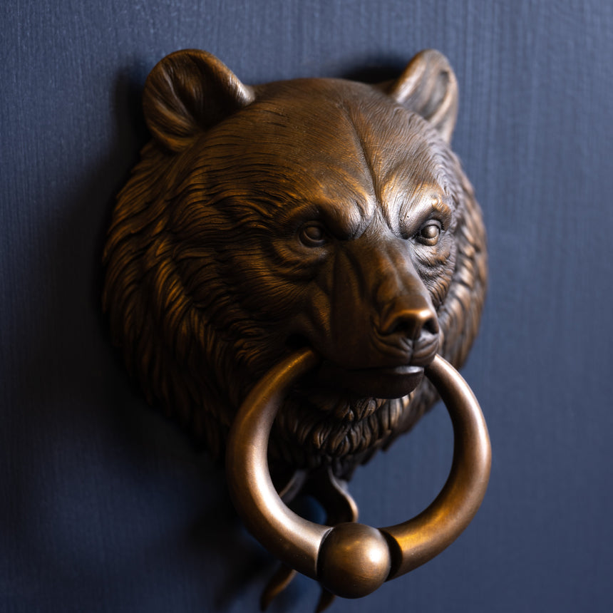 Karl Sanders - Bronze Bear Door Knocker (small) Door Knocker Day in the Life Gallery