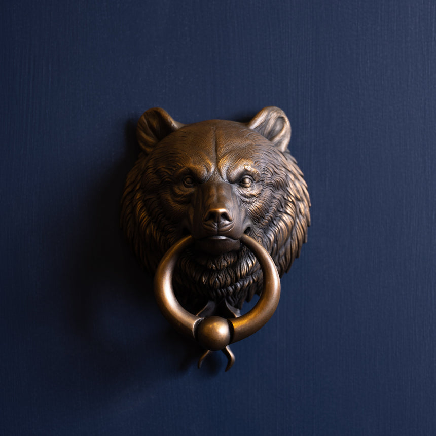 Karl Sanders - Bronze Bear Door Knocker (small) Door Knocker Day in the Life Gallery