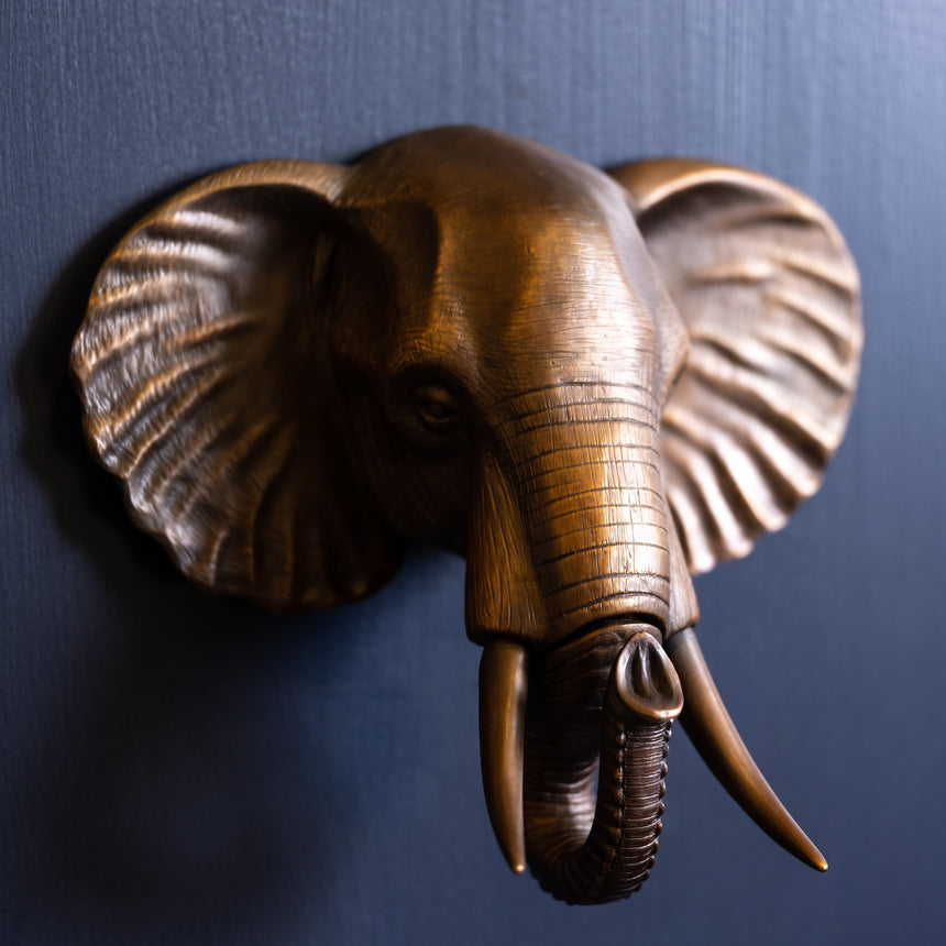 Karl Sanders - Bronze Elephant Door Knocker (small) Door Knocker Day in the Life Gallery
