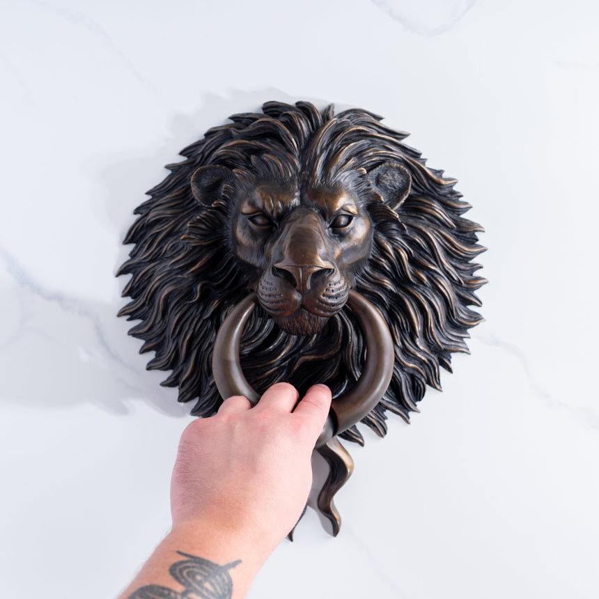 Karl Sanders - Bronze Lion Door Knocker (Large) Door Knocker Day in the Life Gallery 