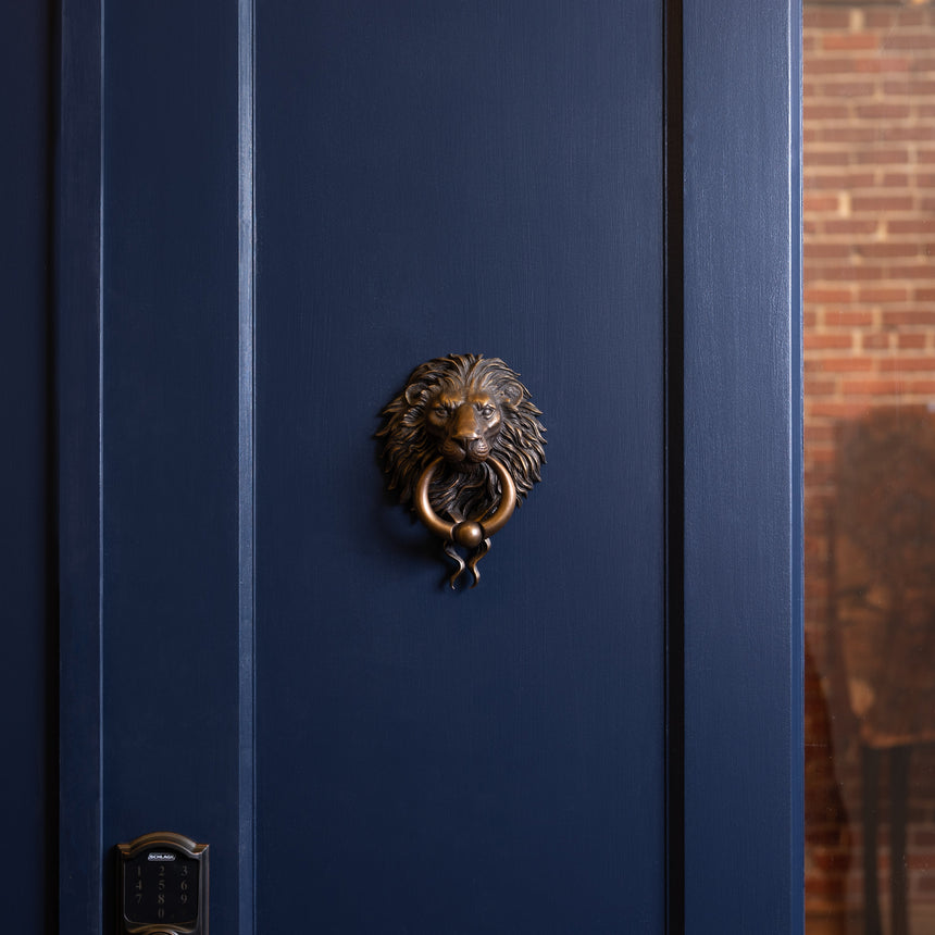 Karl Sanders - Bronze Lion Door Knocker (small) Door Knocker Day in the Life Gallery