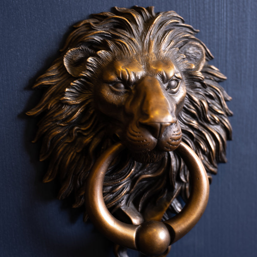 Karl Sanders - Bronze Lion Door Knocker (small) Door Knocker Day in the Life Gallery