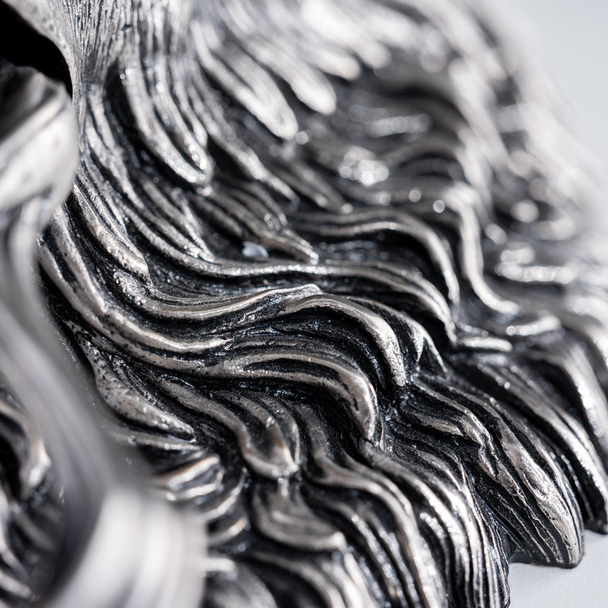 Karl Sanders - Nickel-Plated Bronze Wolf Door Knocker (Large) Door Knocker Day in the Life Gallery