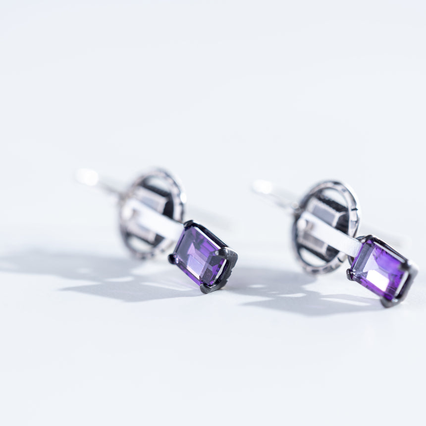 Madeleine Moore - Industry Amethyst Earrings Earring Day in the Life Gallery