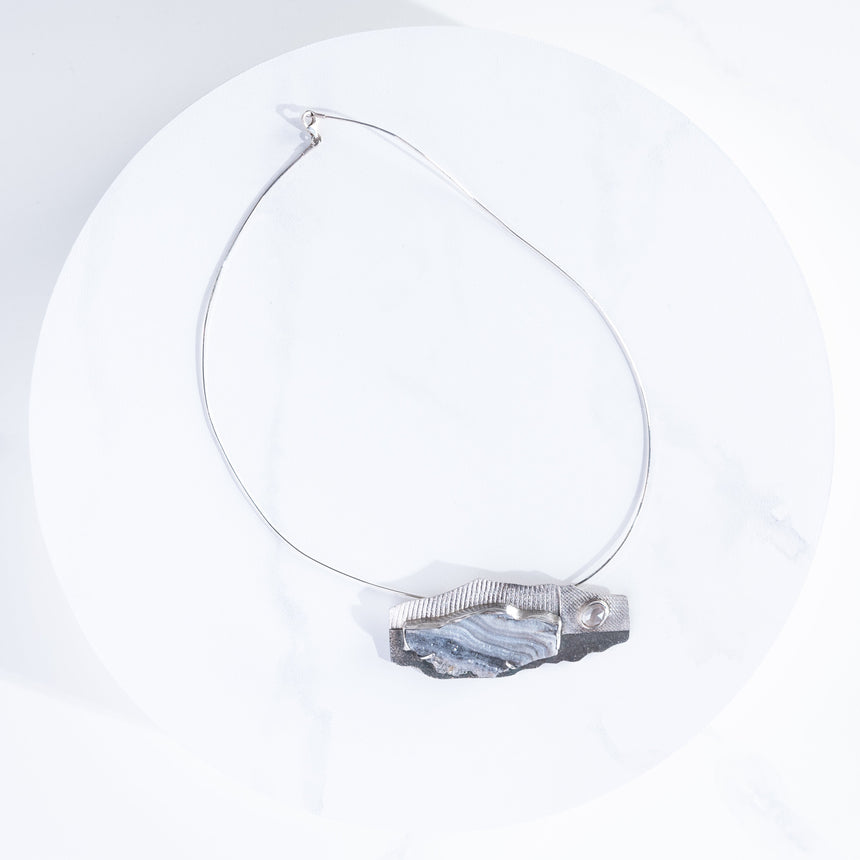 Marie-Hélène Rake - Moonstone and Druzy Necklace Necklace Day in the Life Gallery