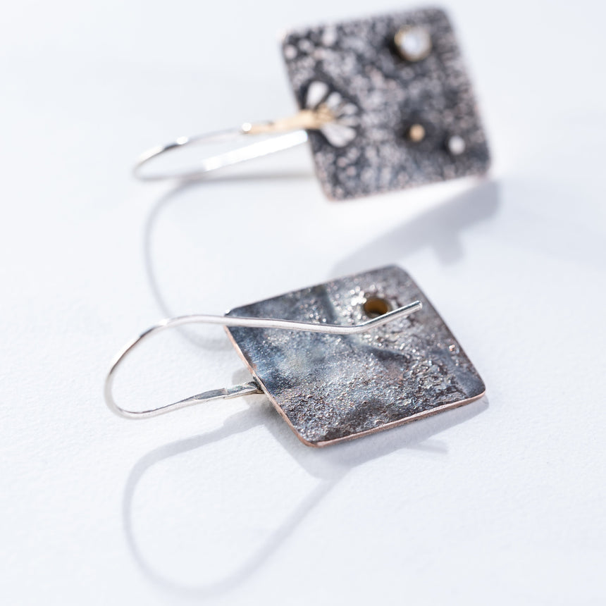 Marie-Hélène Rake - Shibuishi Diamond Earrings Silver Cuff Day in the Life Gallery