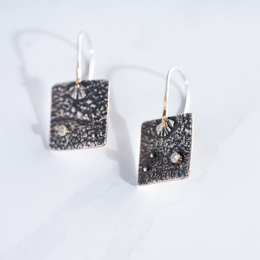 Marie-Hélène Rake - Shibuishi Diamond Earrings Silver Cuff Day in the Life Gallery