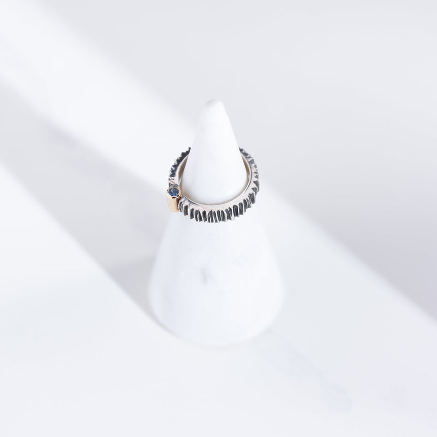 Marie-Hélène Rake - Silver, Gold, and Sapphire Ring Ring Day in the Life Gallery