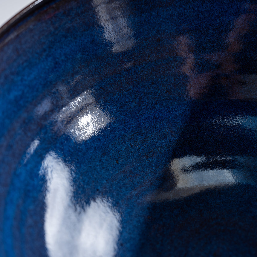 Michael Newsome - Beveled Blue Bowl Ceramic Bowl Day in the Life Gallery and Design Studio