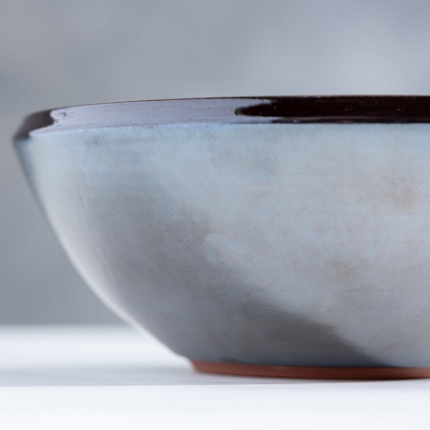 Michael Newsome - Beveled Blue Bowl Ceramic Bowl Day in the Life Gallery and Design Studio