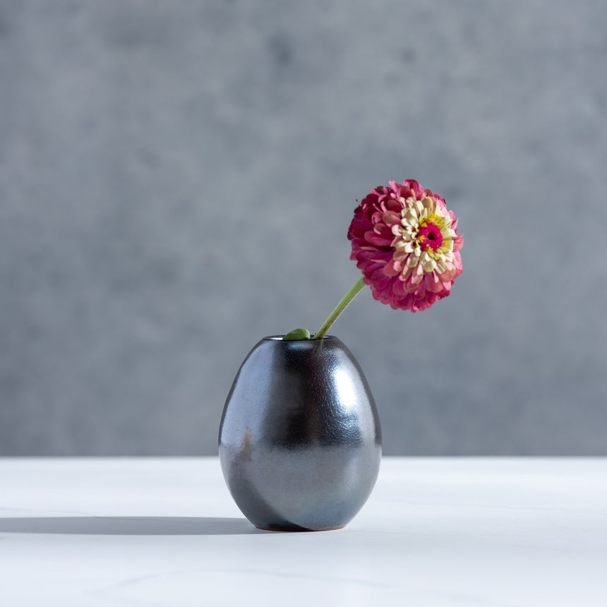 Michael Newsome - Egg Bud Vase Ceramic Vessel Day in the Life Gallery and Design Studio 