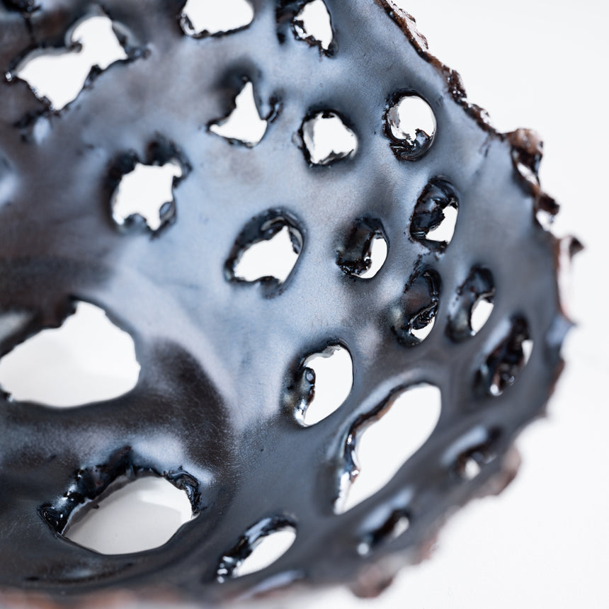 Michael Newsome - Perforated Bowl Ceramic Bowl Day in the Life Gallery and Design Studio