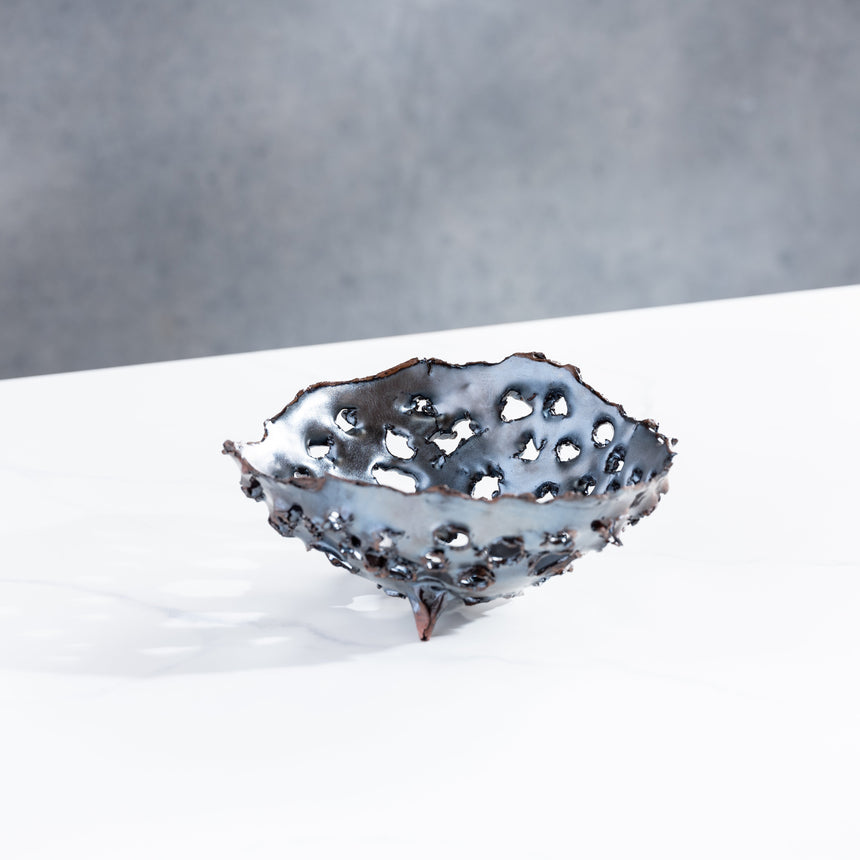 Michael Newsome - Perforated Bowl Ceramic Bowl Day in the Life Gallery and Design Studio